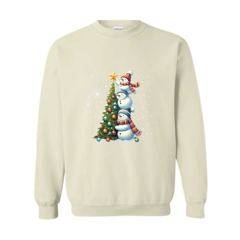 Cute Christmas Snowman Sweatshirt, Funny Christmas Snowman Sweater, Let it Snow