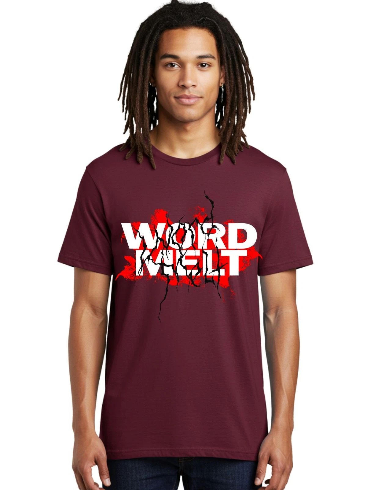 Word-Melt Mens Graphic Tee,100% Cotton,Casual Summer Wear