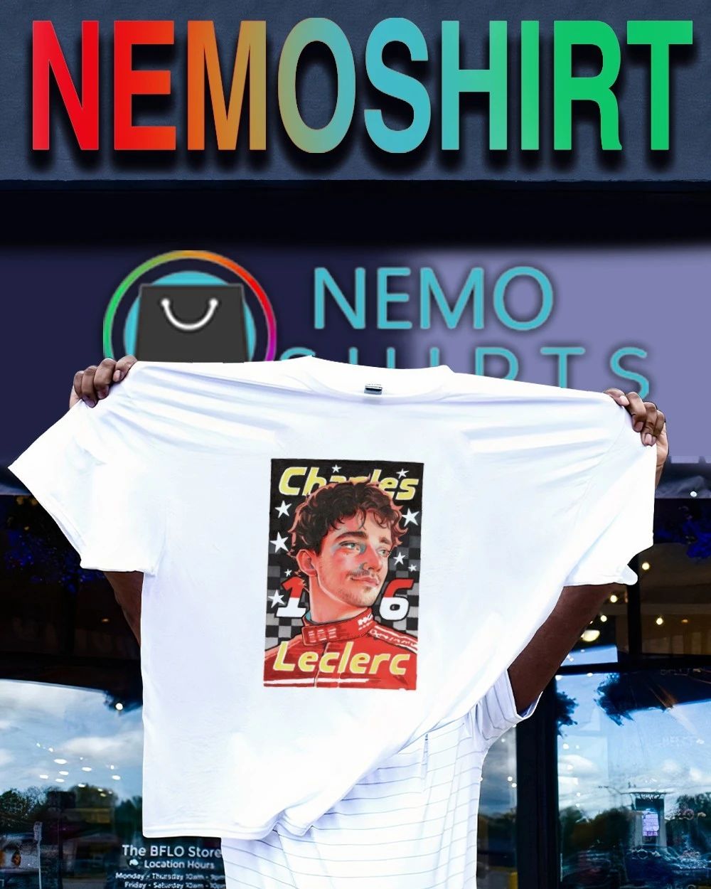 Charles Leclerc No 16 Formula 1 Portrait shirt
