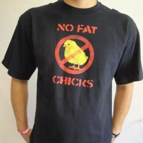 No Fat Chicks T-shirt - Funny Shirt - Humorous Gif