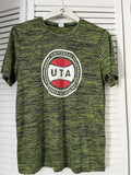 Boxlex Men's Green Space Dye Graphic Short Sleeve T-Shirt XL