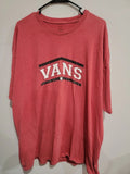 VANS Off The Wall 1966 Men's Size XXL Short Sleeve RED crew Neck T Shirt