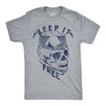 Mens Funny T Shirts Keep It Free Sarcastic Camping Graphic Novelty Tee for Men