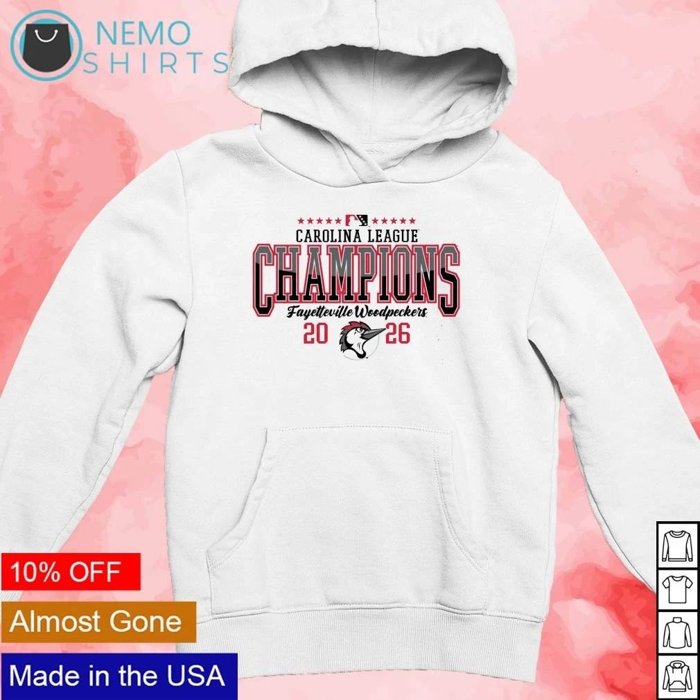 Fayetteville Woodpeckers 2026 Carolina League Champions shirt