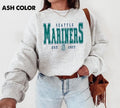 Vintage Seattle Baseball Sweatshirt Retro Sailor Crewneck Marine Mascot Pullover