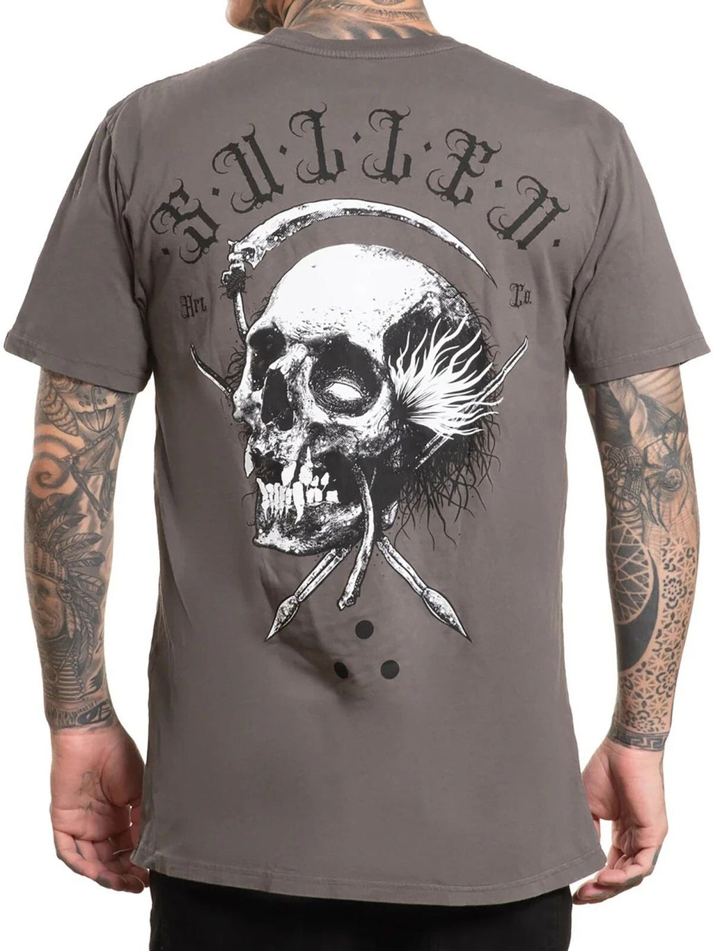 Sullen Men's Sickle Short Sleeve Premium T-shirt Tattoo Art Style Skull Tee