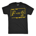 Mens Funny T Shirts May The Force Equation Be With You Sarcastic Graphic Novelty