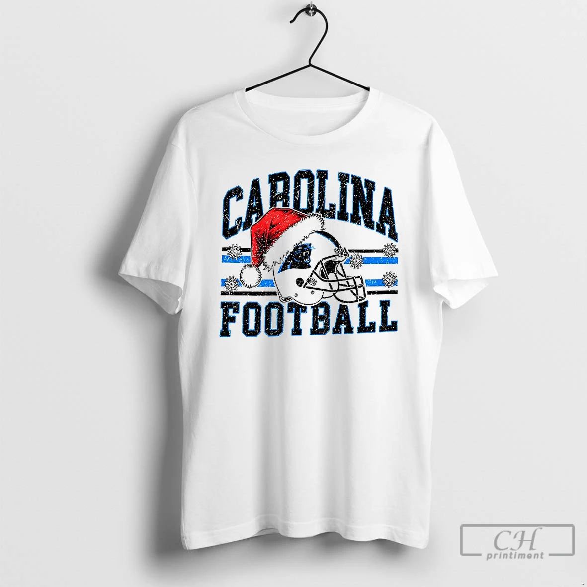 Classic Carolina Panthers Santa Hat Football Merry Christmas 2025 T Shirts