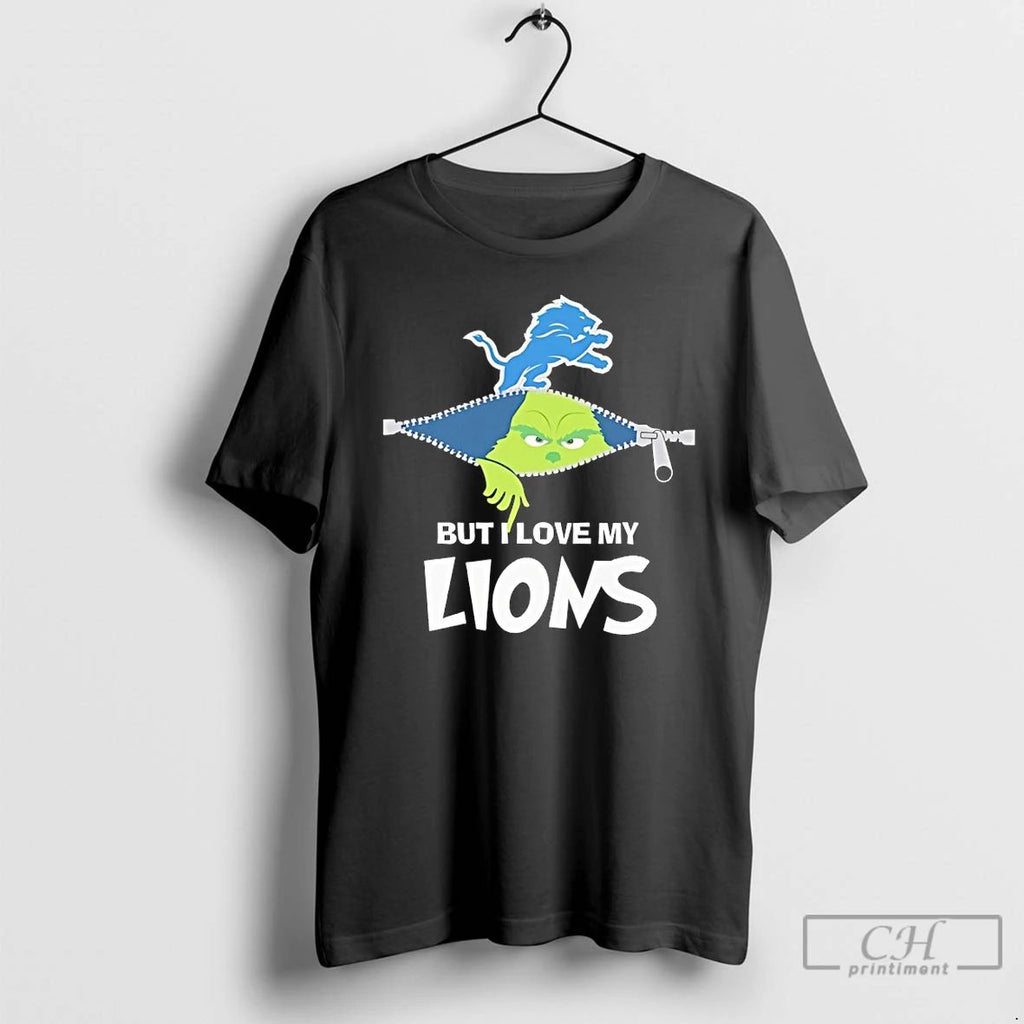 Classic 2025 Grinch But I Love My Detroit Lions T Shirts