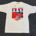 Vintage Dim Sum Shirts Hong Kong 1997 Shirt Mens Large White Flag Graphic Tee