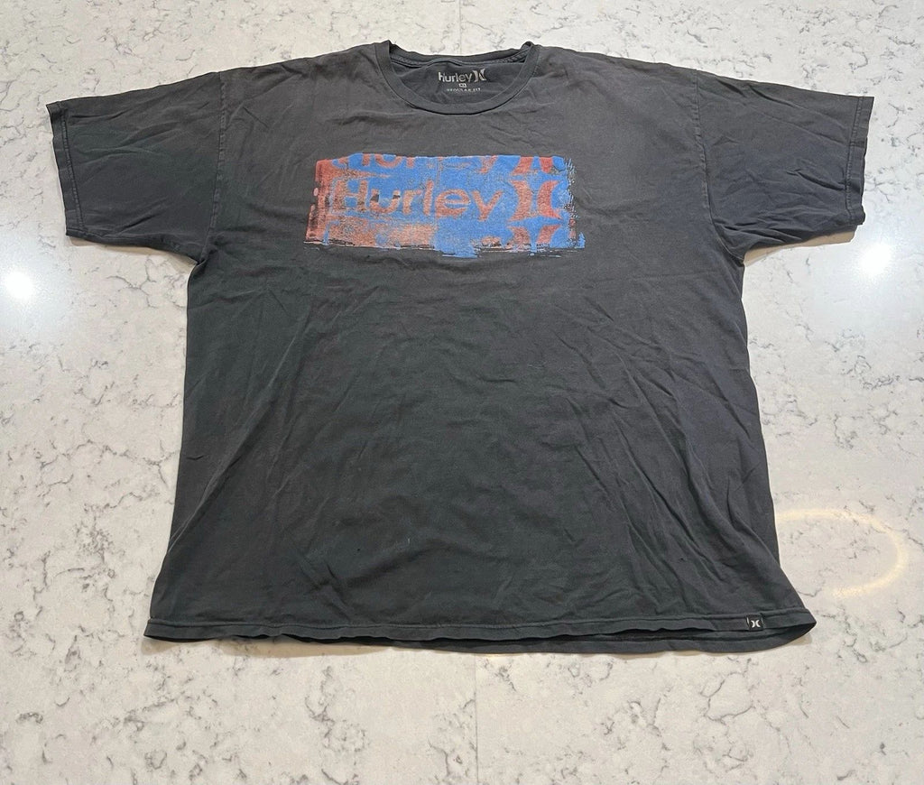 Hurley XL Regular Fit Graphic Logo T Shirt Gray Surf Skate Streetwear Tee