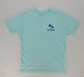 Quiksilver T-shirt Men's Size Large California Pelican Beach Blue Tint Surf