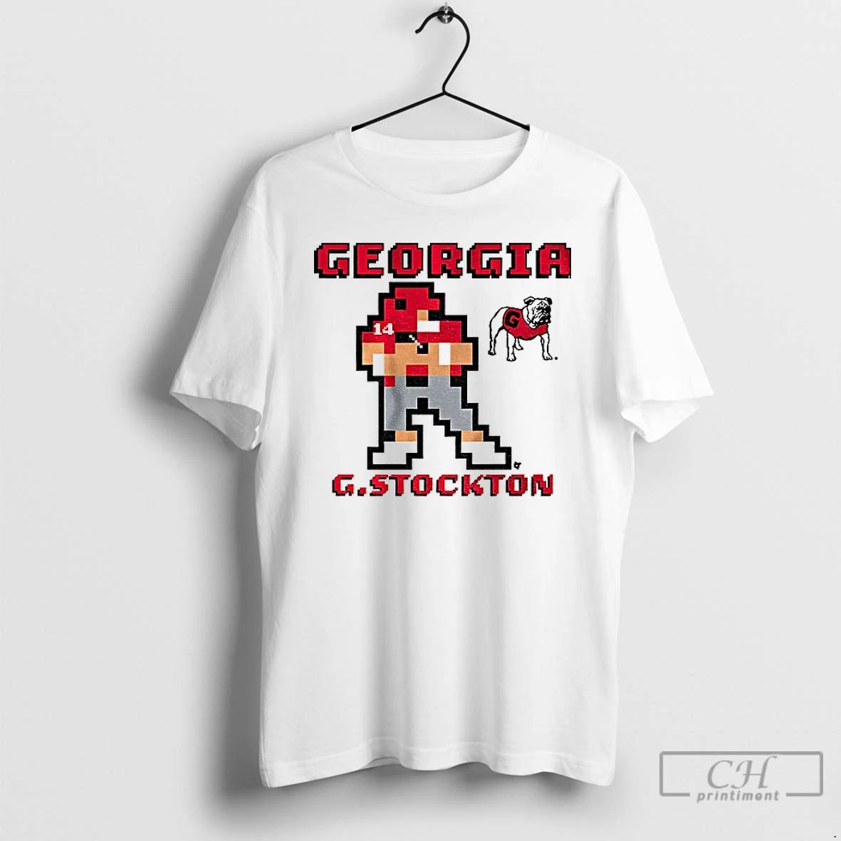 Premium Gunner Stockton 8 Bit Retro Baller Georgia Bulldogs Football 2025 T Shirts