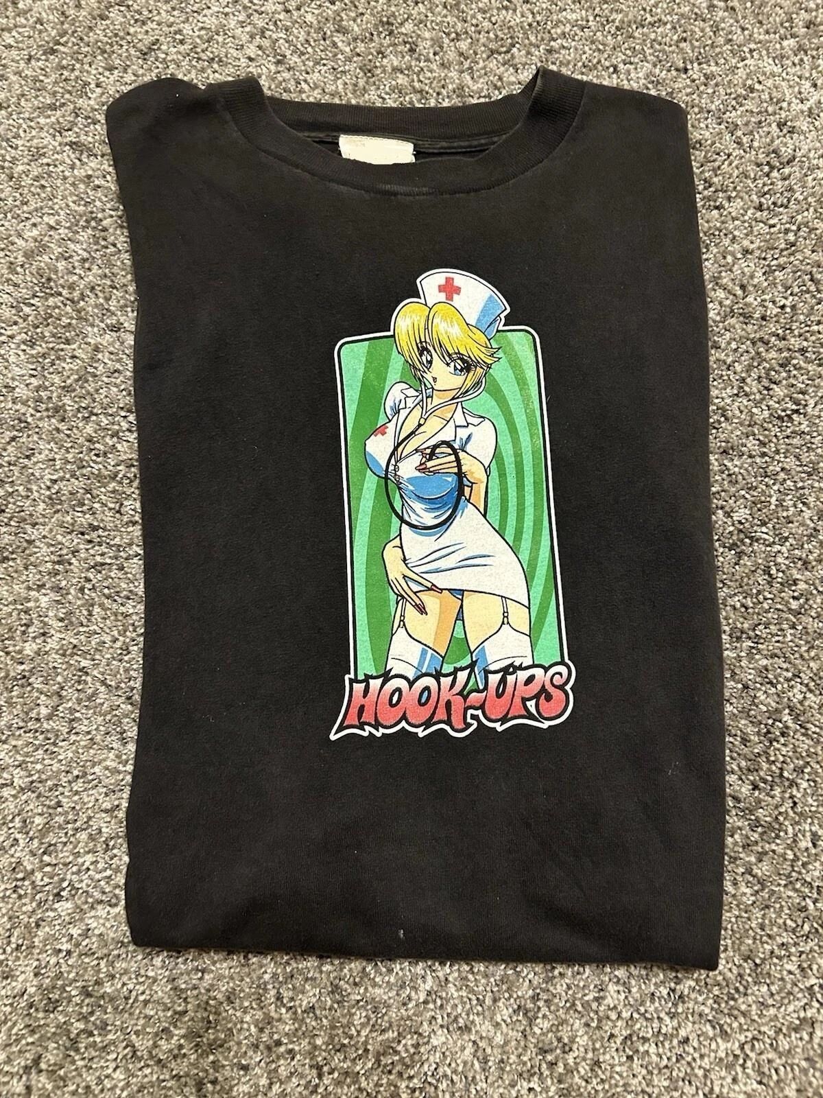 SALE hook ups shirt vintage nurse crosshairs S-3XL Fastship Reprint