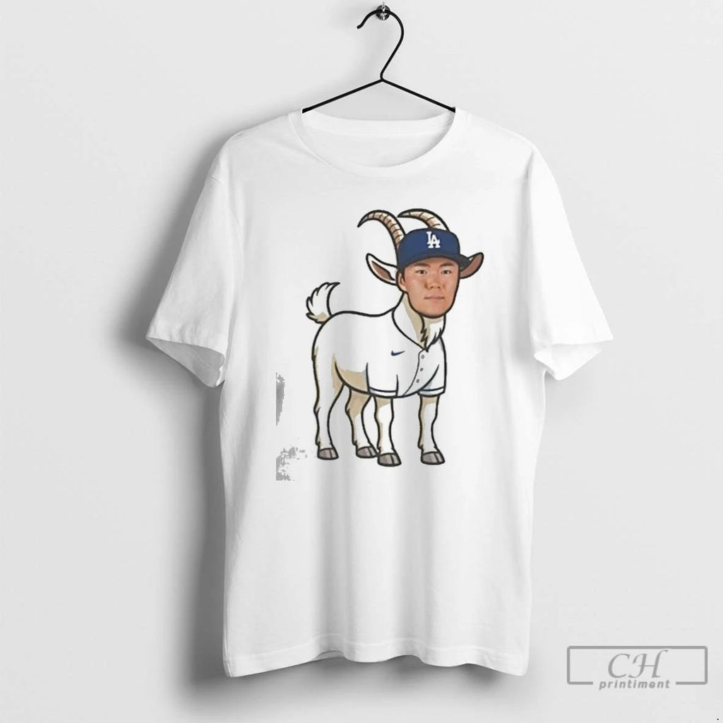 Premium Yoshinobu Yamamoto The Goat Dodgers World Series Champions T Shirts