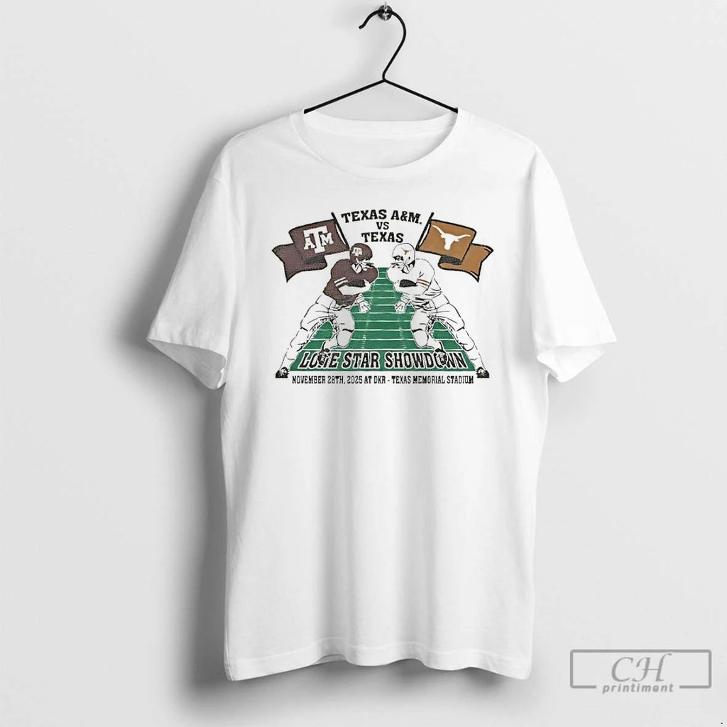 Premium Texas Longhorns Vs Texas Am 2025 Lone Star Showdown T Shirts