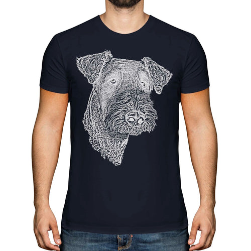 AIREDALE TERRIER SKETCH MENS PRINTED T-SHIRT TOP GREAT GIFT FOR DOG LOVER