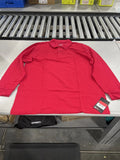 JUMP START MEN'S MODERN FIT LONG SLEEVE POLO SHIRT - SIZE: L - RED