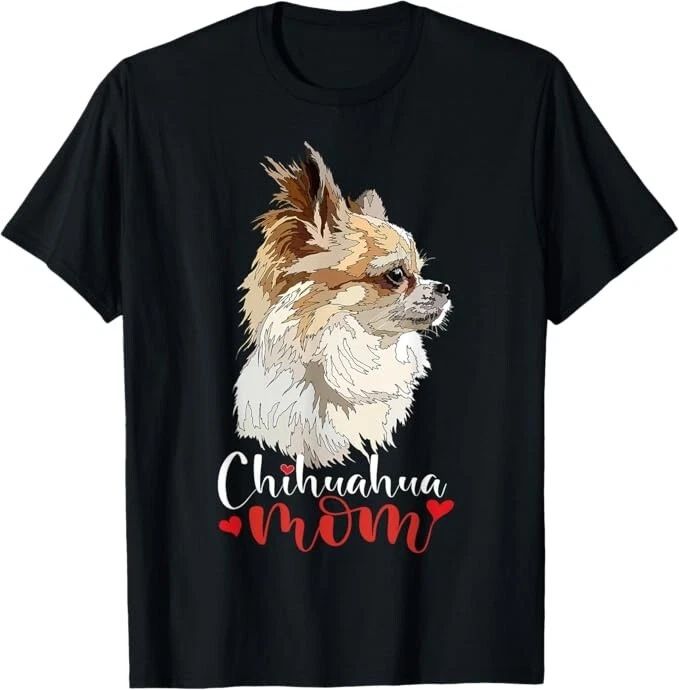 Long Haired Chihuahua Mom Chiwawa Long Hair Mama Dog Lover T-Shirt