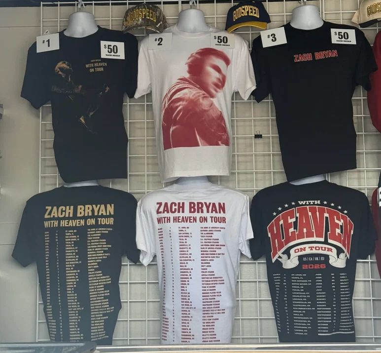 Zach Bryan Tour With Heaven On Tour 2026 Tampa Fl T-Shirt