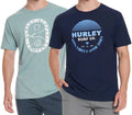 Hurley Men's Graphic Tee, 2-pack - GREEN/ORANGE Or Blue/ Dark Blue You Pick Size