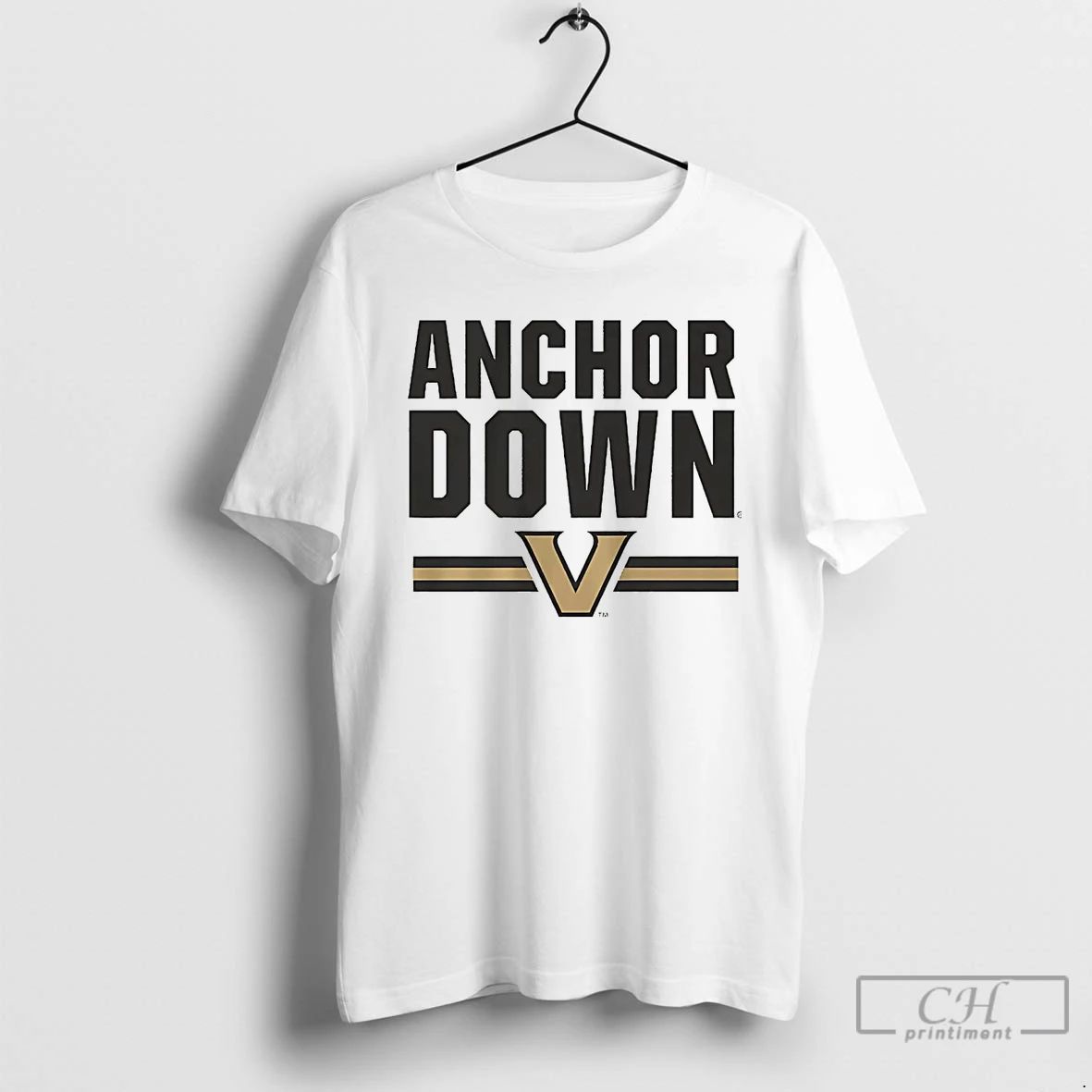 Classic Vanderbilt Commodores Anchor Down T Shirts