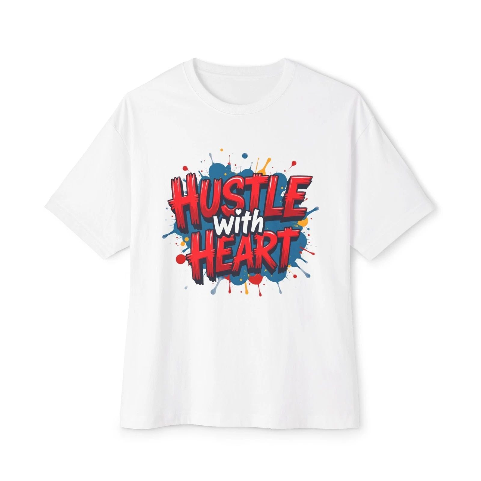 Hustle with Heart Tee | Motivational Typography Shirt