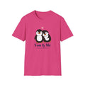 You & Me Penguins T-Shirt, Cute Couple Penguin Tee, Graphic Tee, Summer Tee