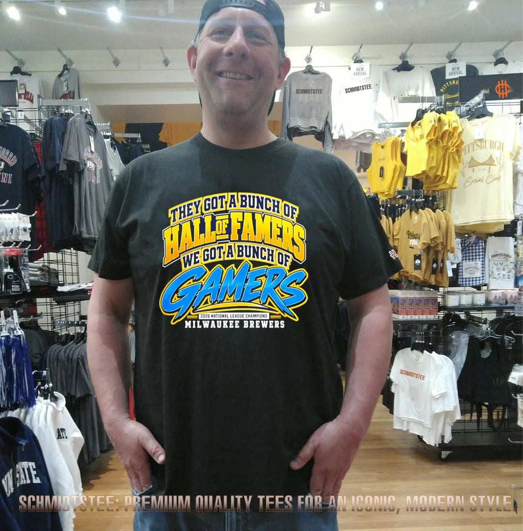Milwaukee Brewers They Got A Bunch Of Hall Of Famers We Got A Bunch Of Gamers 2026 NL Champions shirt