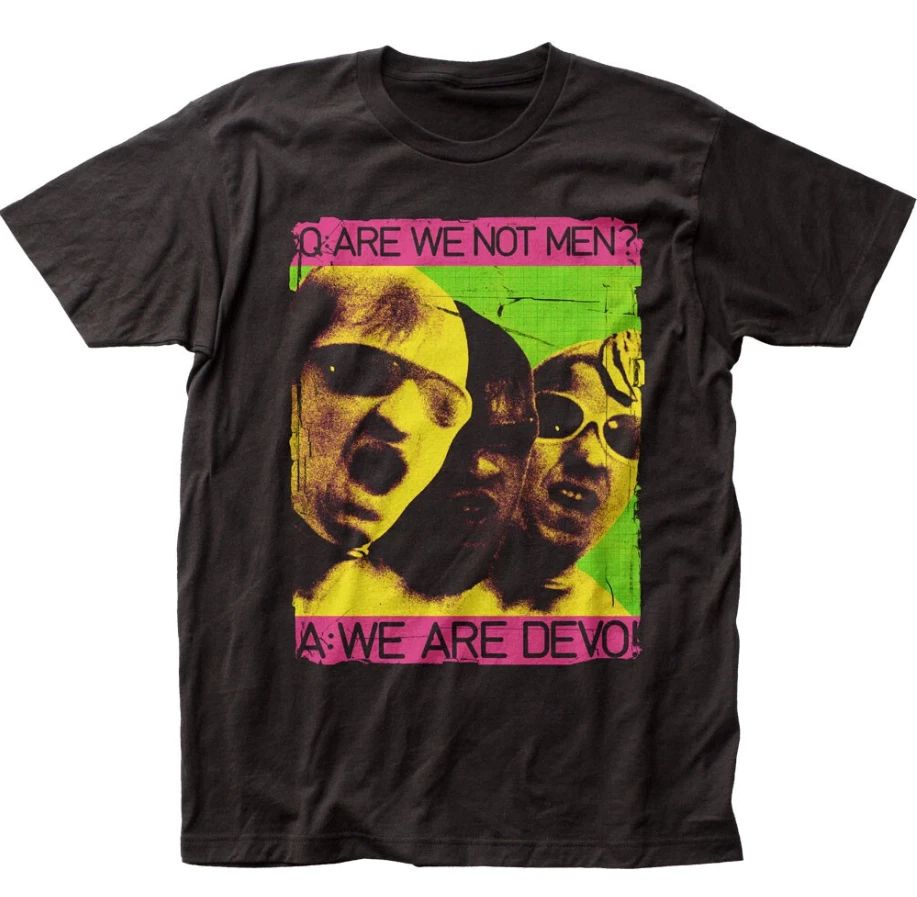 Devo We Are DEVO T Mens T Shirt Rock and Roll Music Classic Band Tee New Black