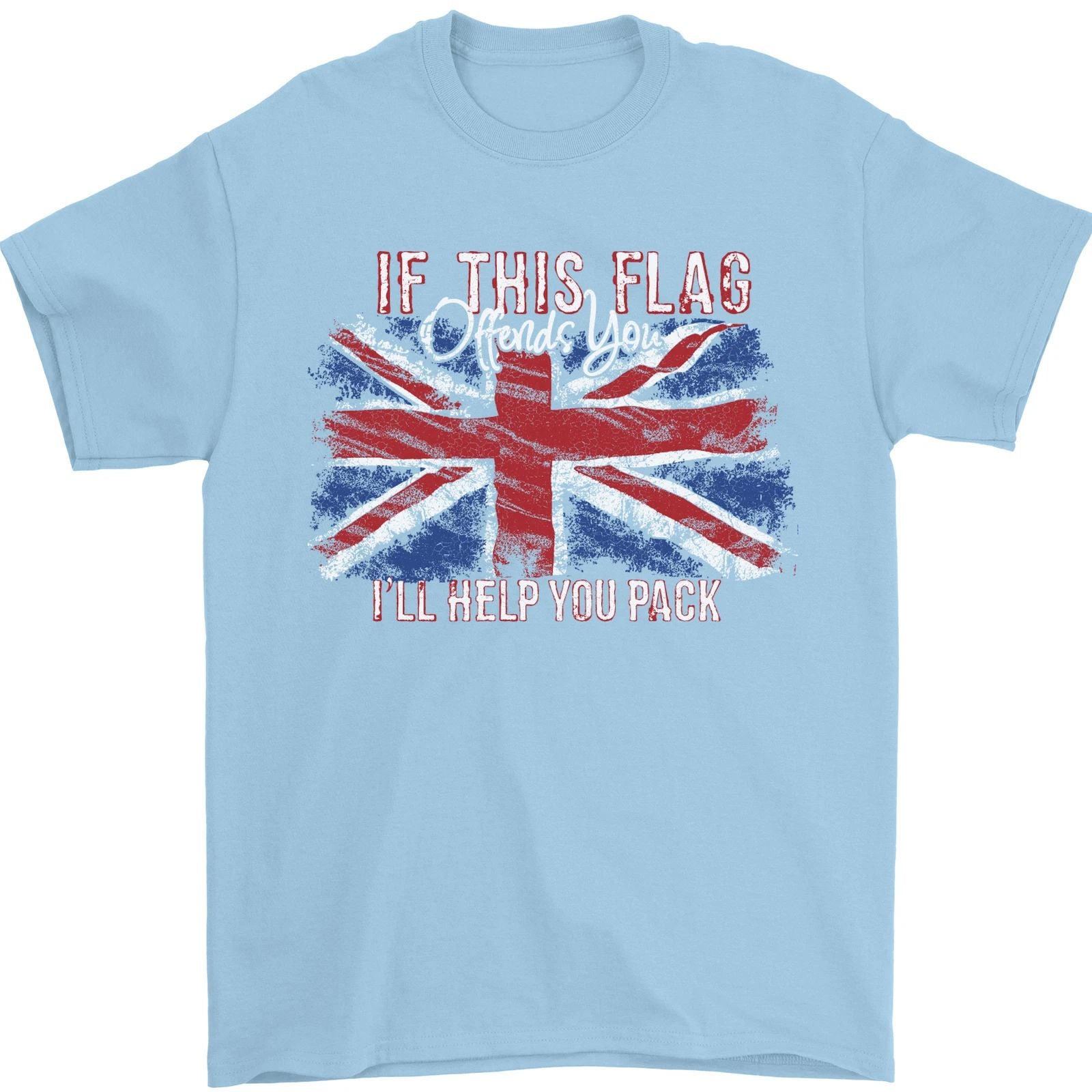If This Flag Offends You Union Jack Britain Mens T-Shirt 100% Cotton