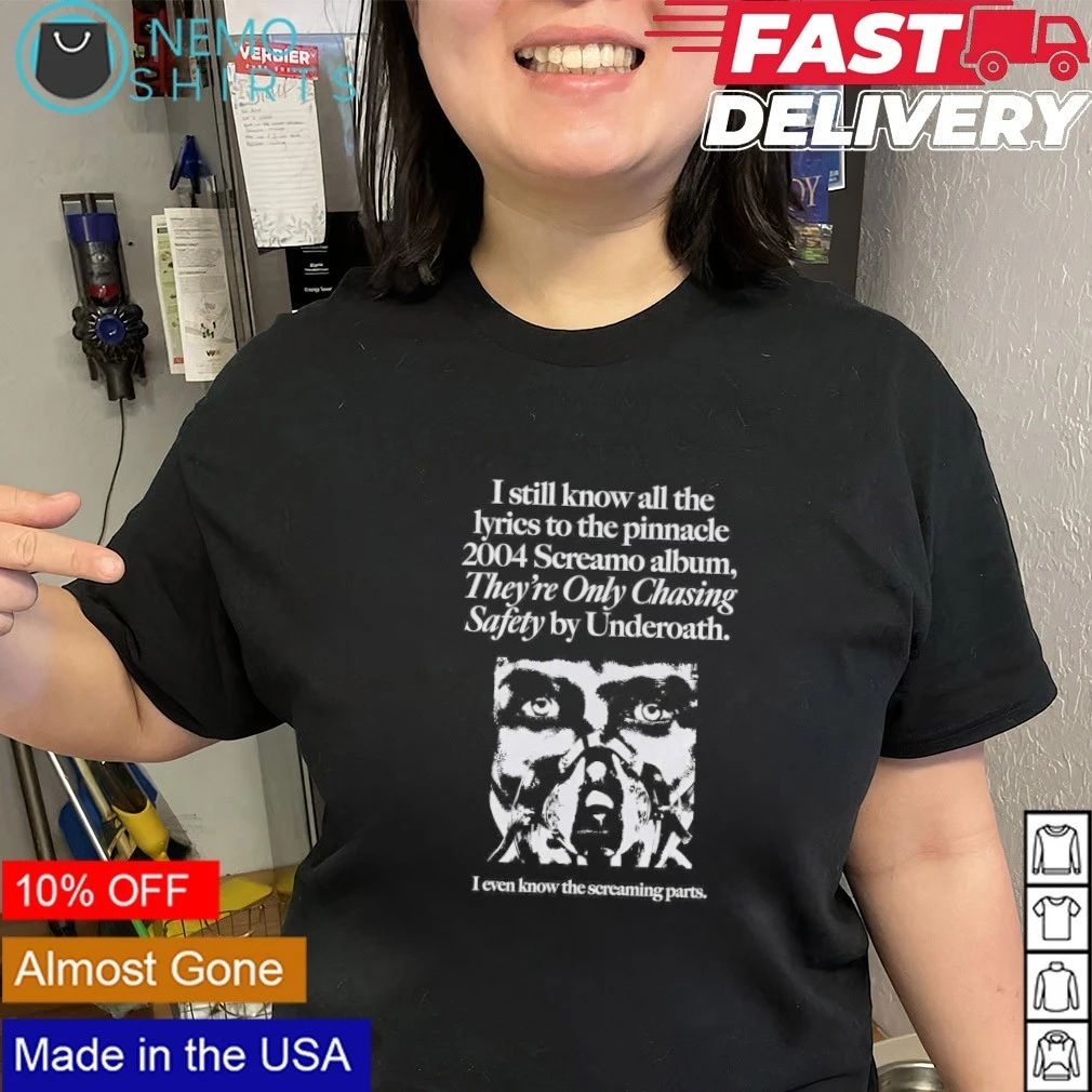 The pinnacle 2004 Screamo album They’re Only Chasing Safety by Underoath shirt
