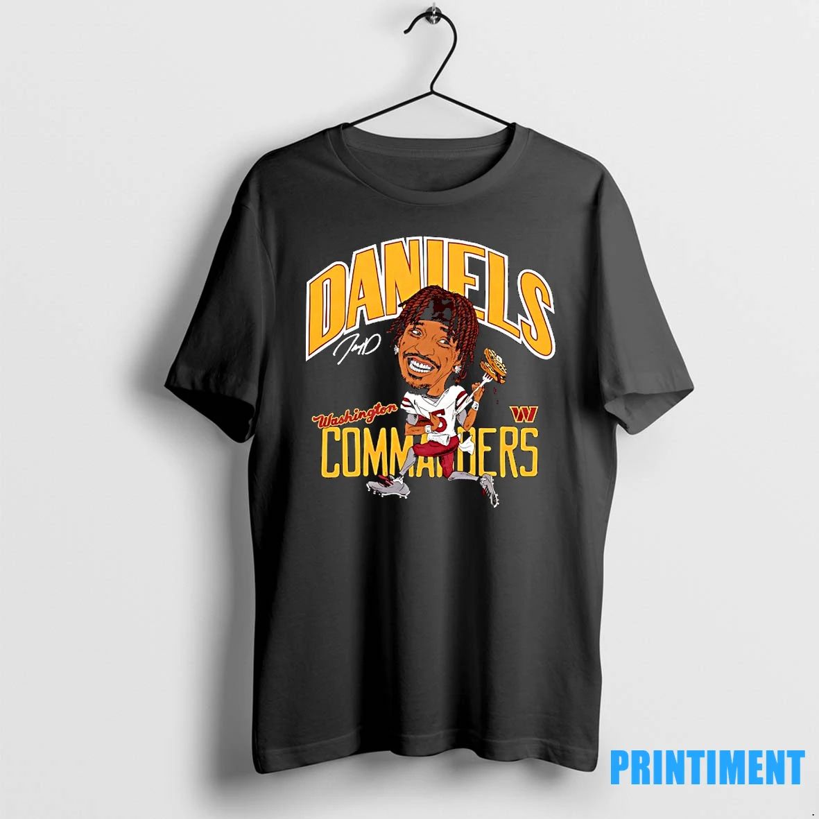 Washington Commanders Jayden Daniels Caricature Waffles Signature Tshirts Sweater