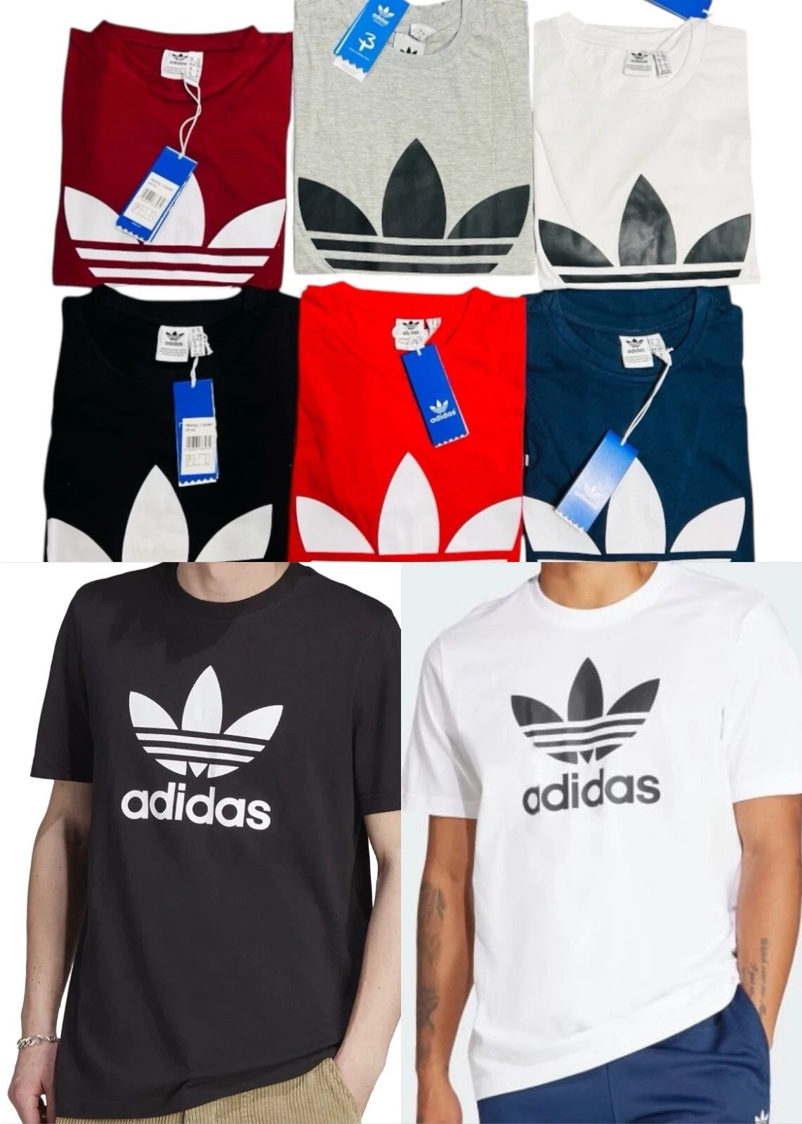 ADIDAS BIG PRINTED CREW NECK SHORT SLEEVE T-SHIRT FOR MENS