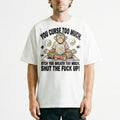 Yin Yang Monkey You Curse Too Much Meditation Hippie Boho T-Shirt Cosmic Vibes T