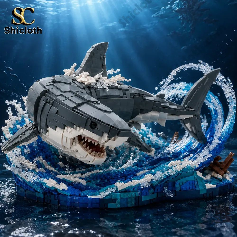 Jaws Great White Shark Building Brick Set