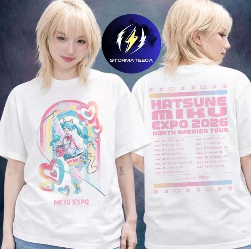 Miku Expo 2026 Merch Usa & Canada North American Tour Cotton Candy T-Shirt