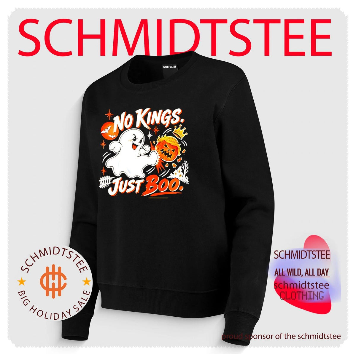 No Kings Just Boo Donald Trump Halloween Ghost shirt