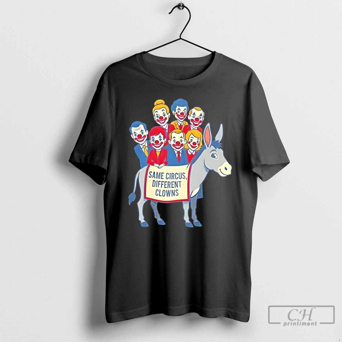 Classic Donkey Same Circus Different Clowns Cartoon
