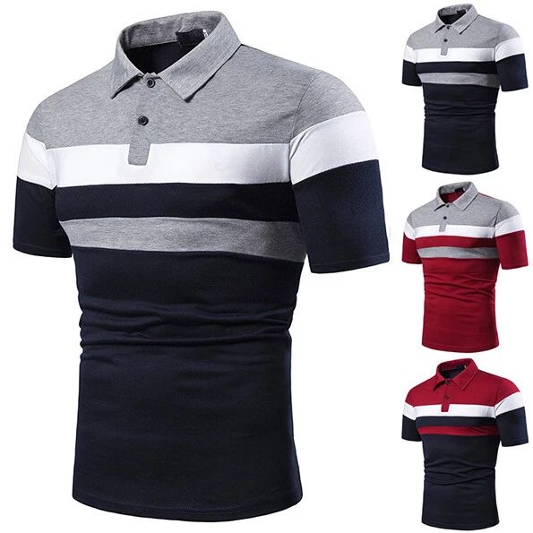 Mens Golf Sports Tee Shirts Short Sleeve Collared Summer Holiday T Shirt Top Tee