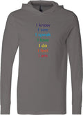 Yoga T-shirt Chakra Words Lightweight Hoodie