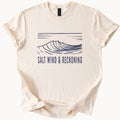 Salt Wind and Reckoning Graphic Tee Ocean Wave Design