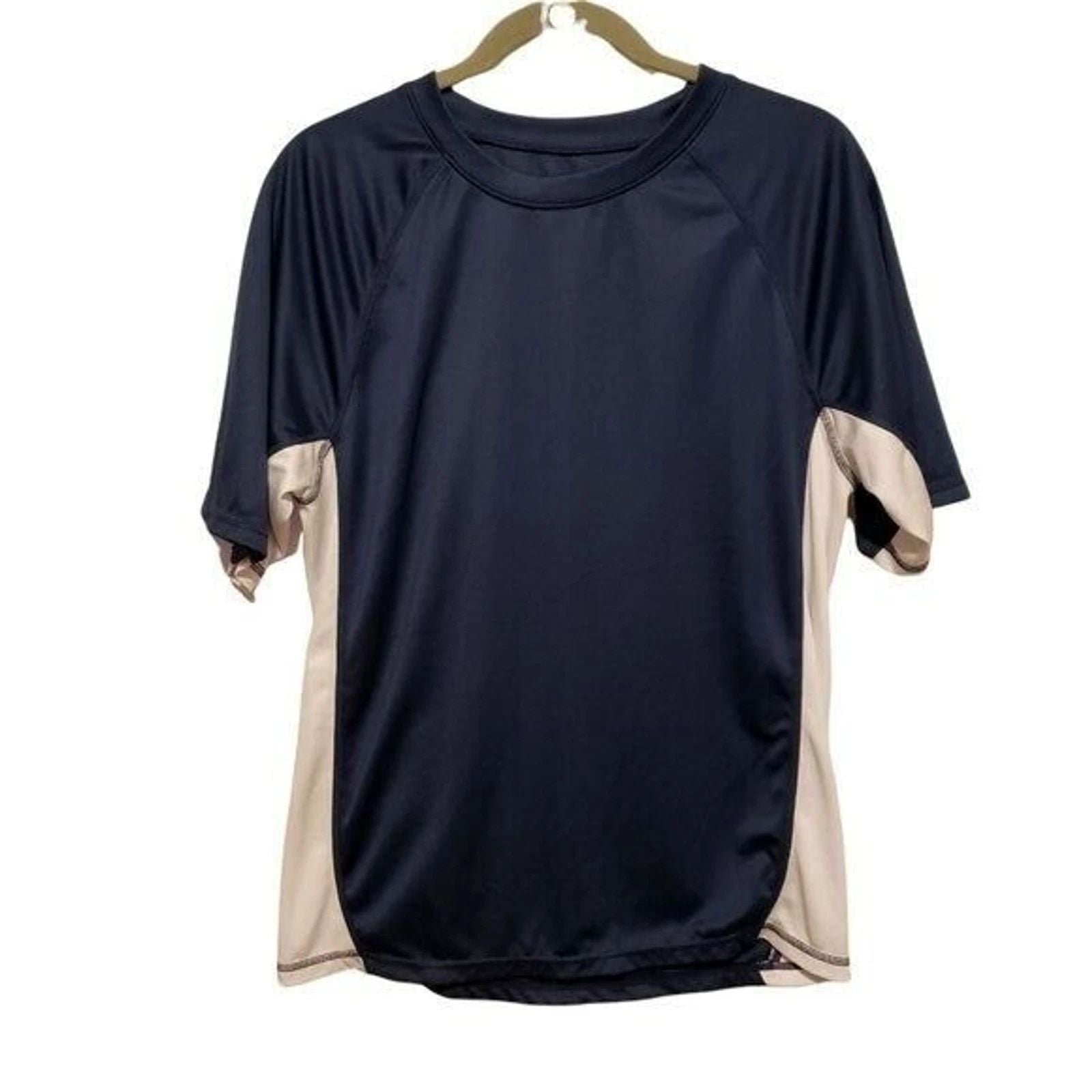 Kanu Mens Sz M Blue White Solid Short Sleeve Surfing T-Shirt