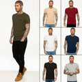 Enzo T shirt Mens Slim Fit Casual Plain Cotton Crew Neck Tee Short Sleeve Top