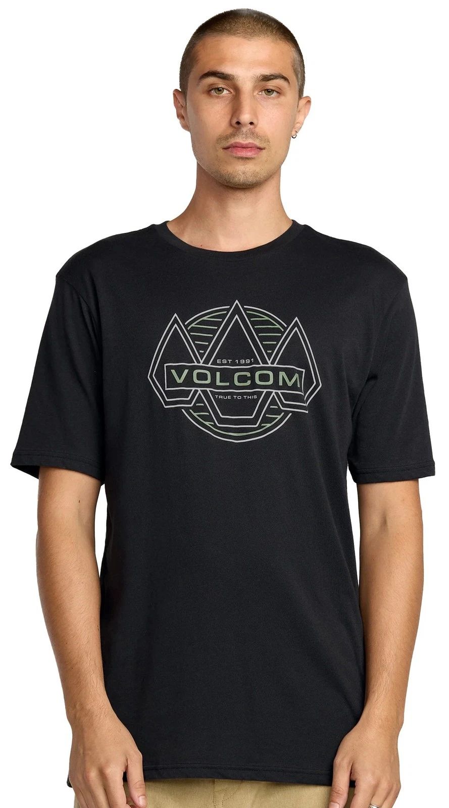 Volcom Walker SS T-Shirt - Washed Black Heather - New