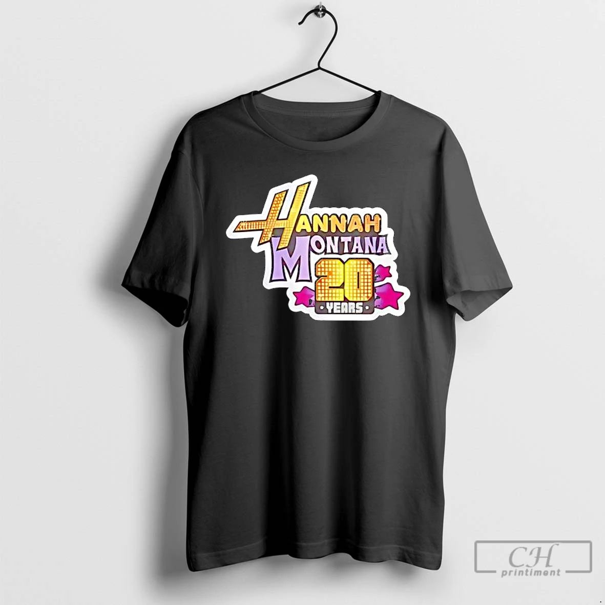 Premium Hannah Montana 20 Years Logo T Shirts