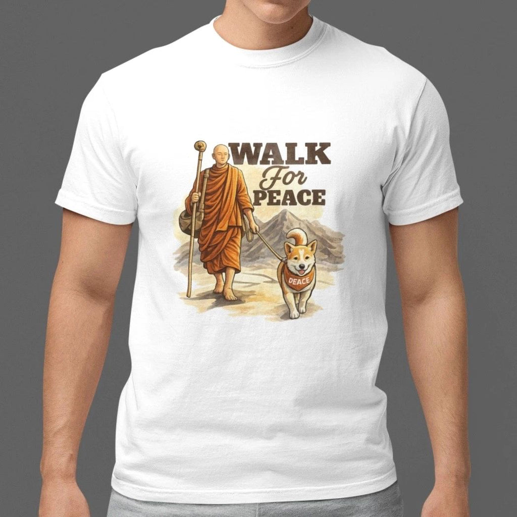 Walk For Peace Shirt Inspirational Quote Graphic Tee Unisex S–5XL Cotton