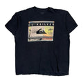 Surfing Quiksilver Graphic T-Shirt - Medium Black Cotton