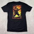 Zero Foxtrot T-Shirt Men's Medium Black Skull Chuck Norris Death Fears Him Fire