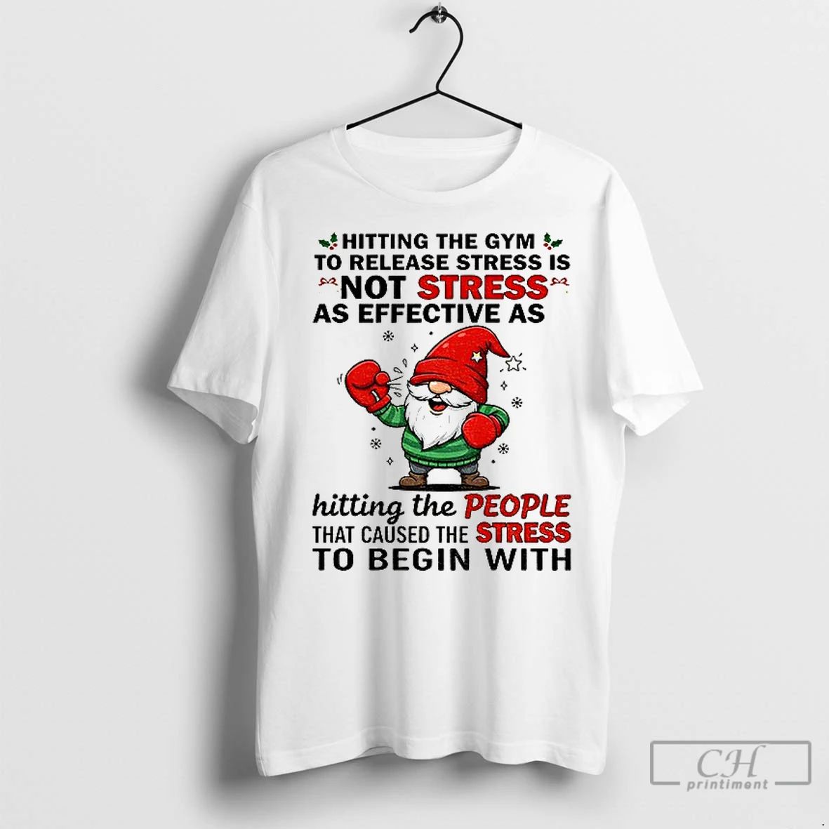 Premium Gnome Hitting The Gym To Release Stress Is Not Stress As Effective As Hitting